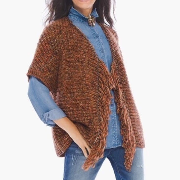 Chico's Sweaters - Chico's Katarina Hardware Fringe Cardigan